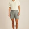 Badshorts i linneblandning