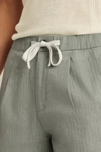 Badshorts i linneblandning