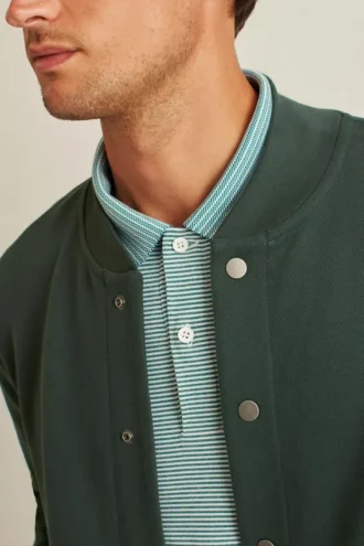 Bomberjacka i texturerad fleece