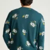 Broderad French Terry-krage