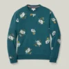 Broderad French Terry-krage