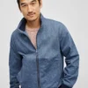 Chambray-bomberjackan Chambray-bomberjackan