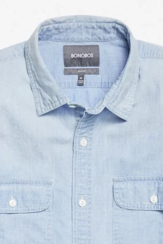 Chambray-skjorta med knappar