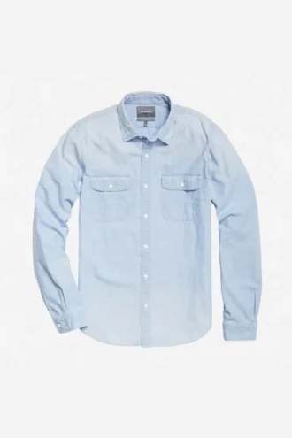Chambray-skjorta med knappar