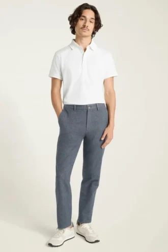 Chinobyxor i borstad twill