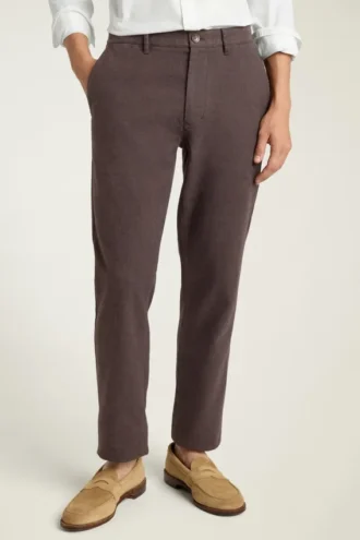 Chinobyxor i borstad twill