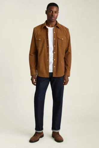 Corduroy-westernskjorta för män från Bonobos | Robust stil med fina ränder