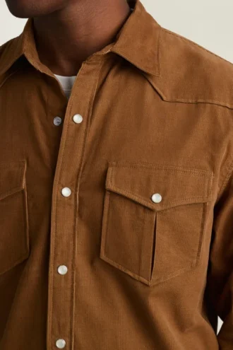 Corduroy-westernskjorta för män från Bonobos | Robust stil med fina ränder