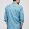 Denim-westernskjorta