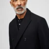 Dubbelknäppt överrock i ull och kashmir