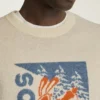 Extrafint merinoullströja med skidkanin | Retro afterski- och skidtröja Extrafint merinoullströja med skidkanin | Retro afterski- och skidtröja