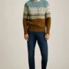 Fair Isle-tröja med rund hals