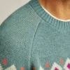 Fair Isle-tröja med rund hals