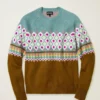 Fair Isle-tröja med rund hals