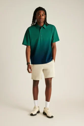Fielder’s avslappnade kortärmade polo med ombré-effekt