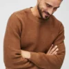 Fleece-tröja med rund hals