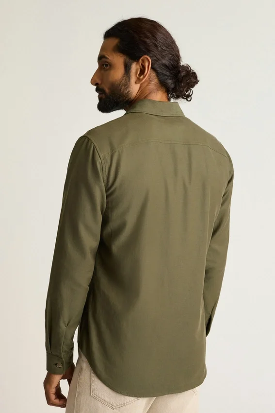 Garment-färgad arbetsskjorta Garment-färgad arbetsskjorta