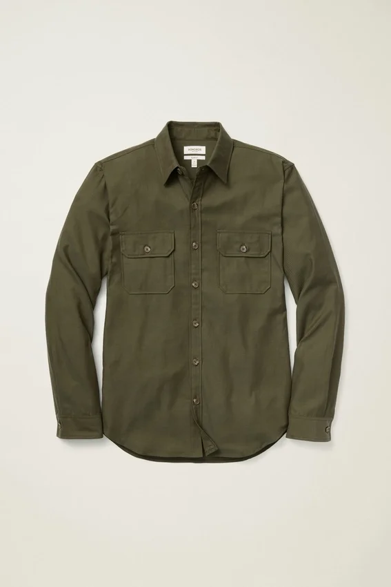 Garment-färgad arbetsskjorta Garment-färgad arbetsskjorta