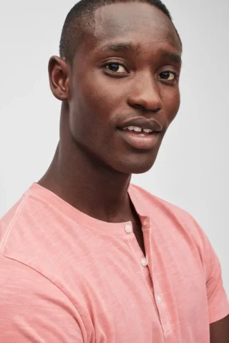 Garment-färgad Henley