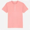 Garment-färgad Henley Garment-färgad Henley