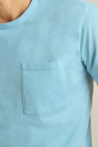 Garmentfärgad & solblekt slub-T-shirt