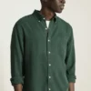 Garmentfärgad Tencel-skjorta | Mjuk och andningsbar Tencel-skjorta med knappar Garmentfärgad Tencel-skjorta | Mjuk och andningsbar Tencel-skjorta med knappar