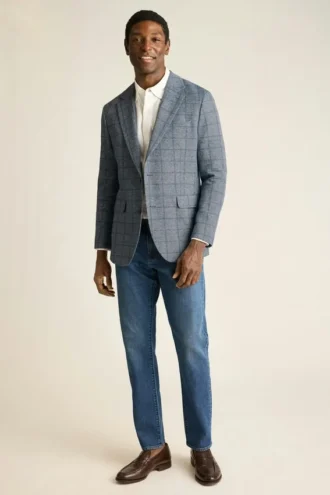 Herrblazer i linne från Bonobos | Italiensk stickad blandning i lätt stil