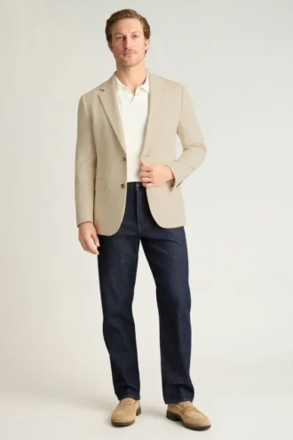 Herrblazer i linne från Bonobos | Italiensk stickad blandning i lätt stil