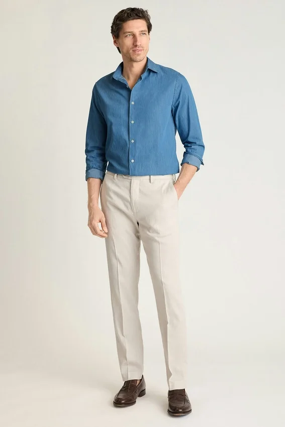 Herrskjorta med spridd krage från Bonobos | Raffinerad casual Cooper-passform Herrskjorta med spridd krage från Bonobos | Raffinerad casual Cooper-passform