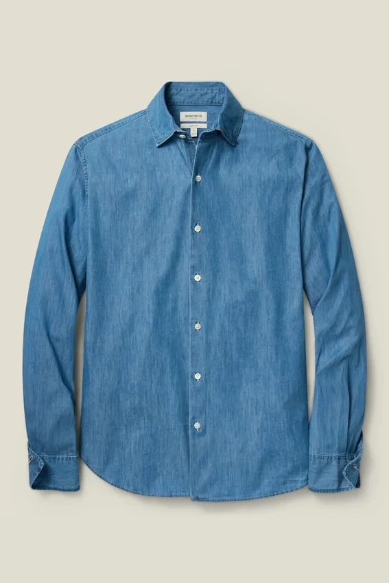 Herrskjorta med spridd krage från Bonobos | Raffinerad casual Cooper-passform Herrskjorta med spridd krage från Bonobos | Raffinerad casual Cooper-passform