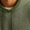 Hoodie med fiskbensmönster