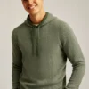 Hoodie med fiskbensmönster