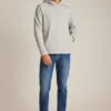 Huvtröja i stretchig frotté med tryckknappar Huvtröja i stretchig frotté med tryckknappar
