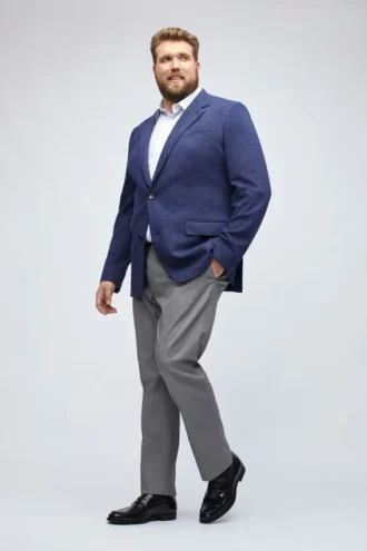 Italiensk stickad blazer i stora storlekar