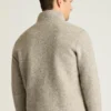 Italiensk ullfleece med kvartslång dragkedja Italiensk ullfleece med kvartslång dragkedja