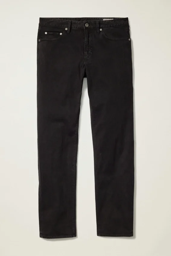 Italienska borstade 5-fickorsbyxor – Straight Fit Italienska borstade 5-fickorsbyxor – Straight Fit