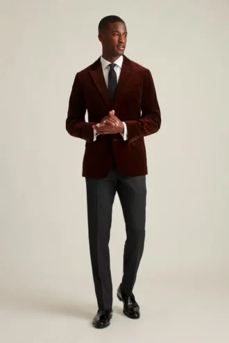 Jetsetter italiensk stretchvelourblazer
