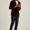 Jetsetter italiensk stretchvelourblazer
