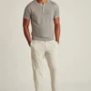 Kortärmad Henley-skjorta i linne Kortärmad Henley-skjorta i linne