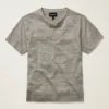 Kortärmad Henley-skjorta i linne Kortärmad Henley-skjorta i linne