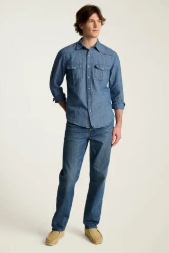 Köp denimskjortan i westernstil