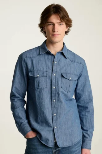 Köp denimskjortan i westernstil