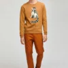 Lemur fleecetröja med rund hals