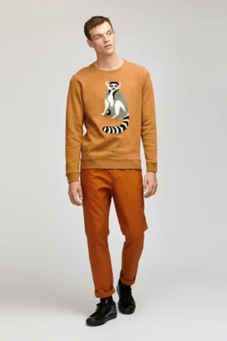 Lemur fleecetröja med rund hals