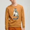 Lemur fleecetröja med rund hals
