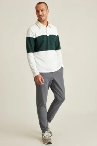 Långärmad stretchpiképolo