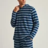 Lätt hoodie i randig frotté