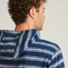 Lätt hoodie i randig frotté