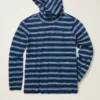 Lätt hoodie i randig frotté
