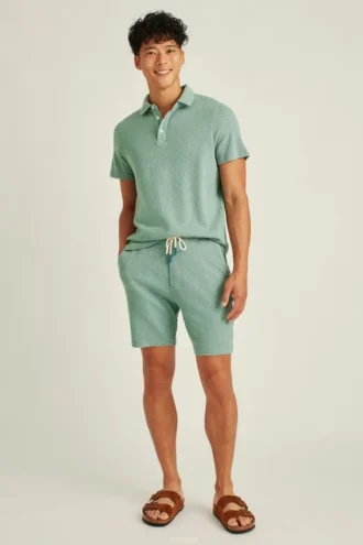 Lätta shorts i våffelmönster